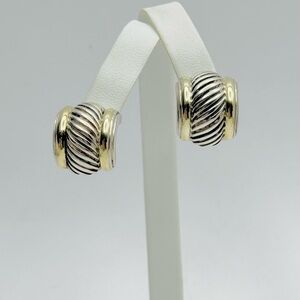 David Yurman Thoroughbred Earrings with Gold